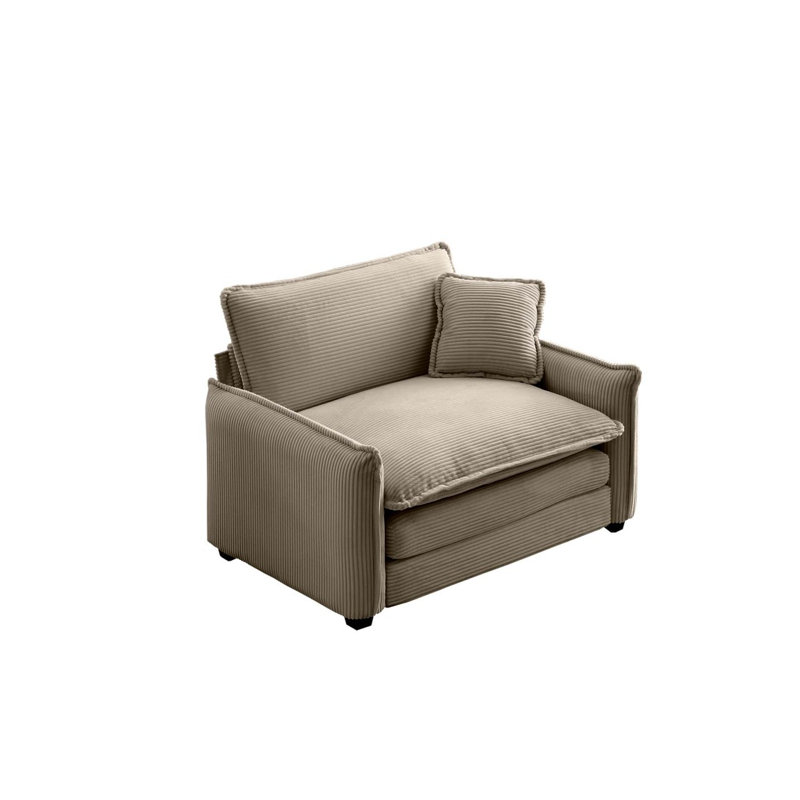 Canapé à assise profonde Boneless, Tanné