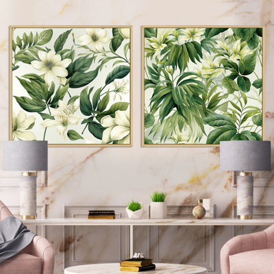 Corwen - Floral & Botanicals Square Collage Set Of 2