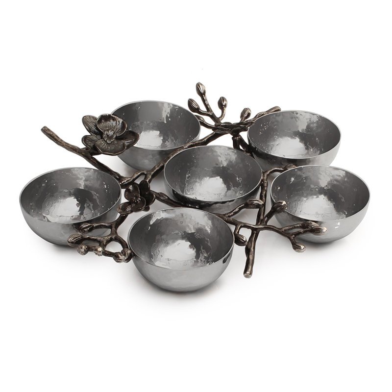 Orchid Seder Plate, Black