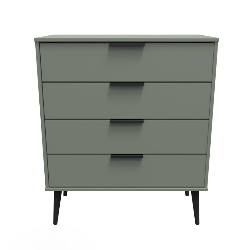 Turah 4 Drawer Chest (Ready Assembled), Green