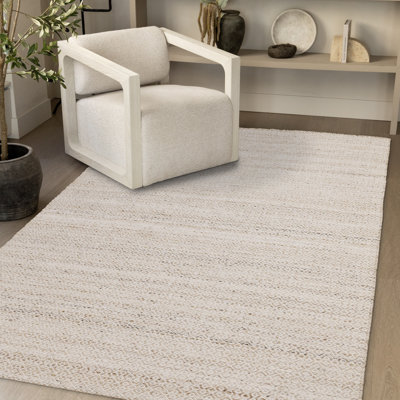 Dieks crème recyclé géométrique P.E.T. Tapis de salon