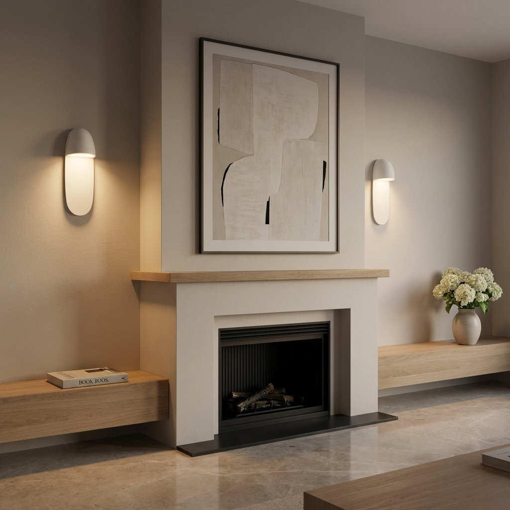 Axel Single Light Flush Mount Sconce, Matte White