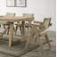 Chaises de salle à manger avec accoudoirs et revêtement en chêne à finition chêne 2 pièces-232344102-232344103