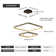 Stoudt 2 Square Rings Dimmable LED Tiered Chandelier