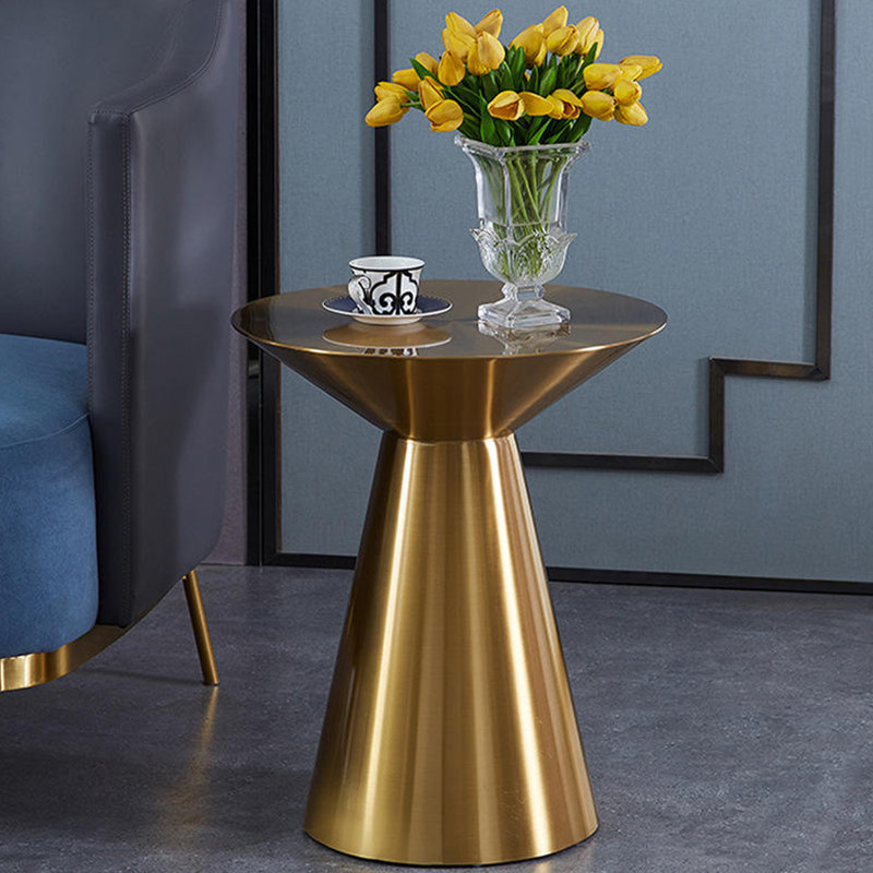 Ikon End Table, Gold
