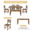 Ensemble repas pour 6 personnes en bois d'acacia avec table rectangulaire-666337163