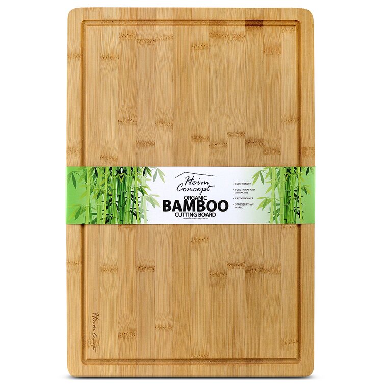 Heim Concept Premium Organic Bamboo Cutting Board, Brown