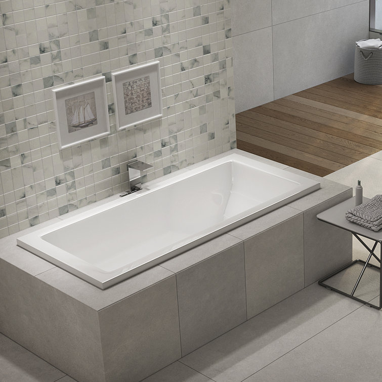 Venice 72" x 36" Drop in Combination Acrylic Bathtub with Heater