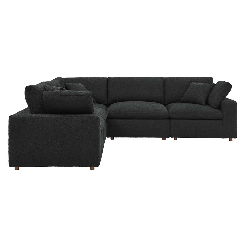 Canapé modulaire 5 pièces Commix, Noir