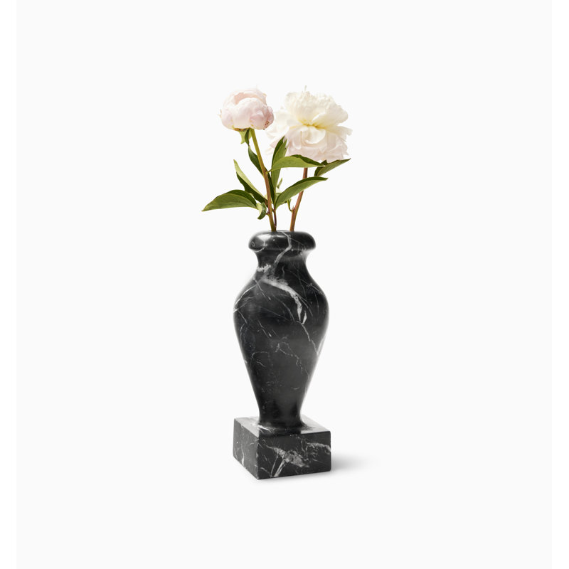 Vara Marble Table Vase, Black