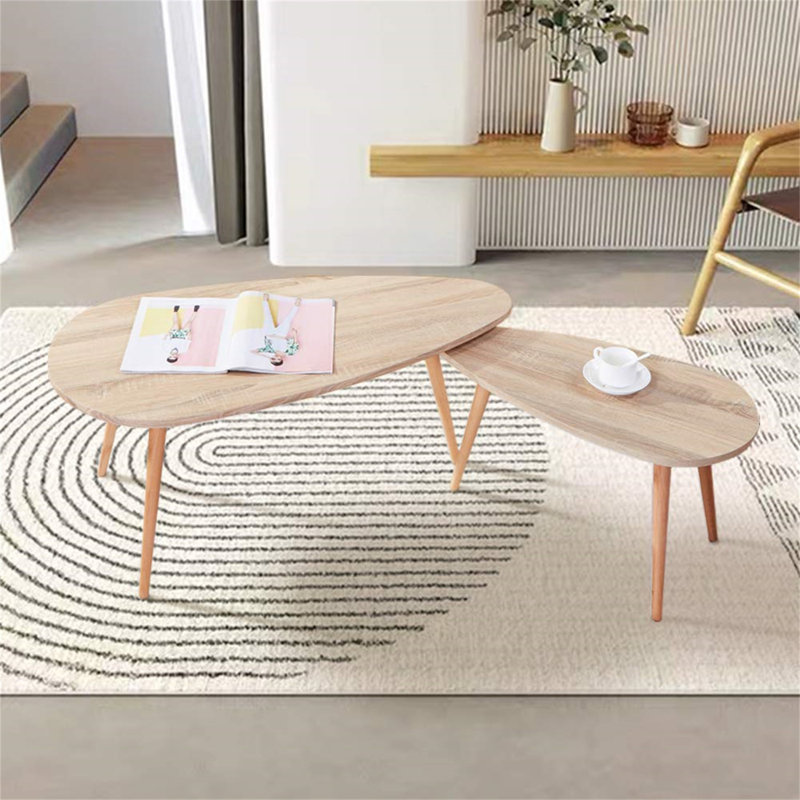 Suffern Four Leg Coffee Table, Brown, Light brown