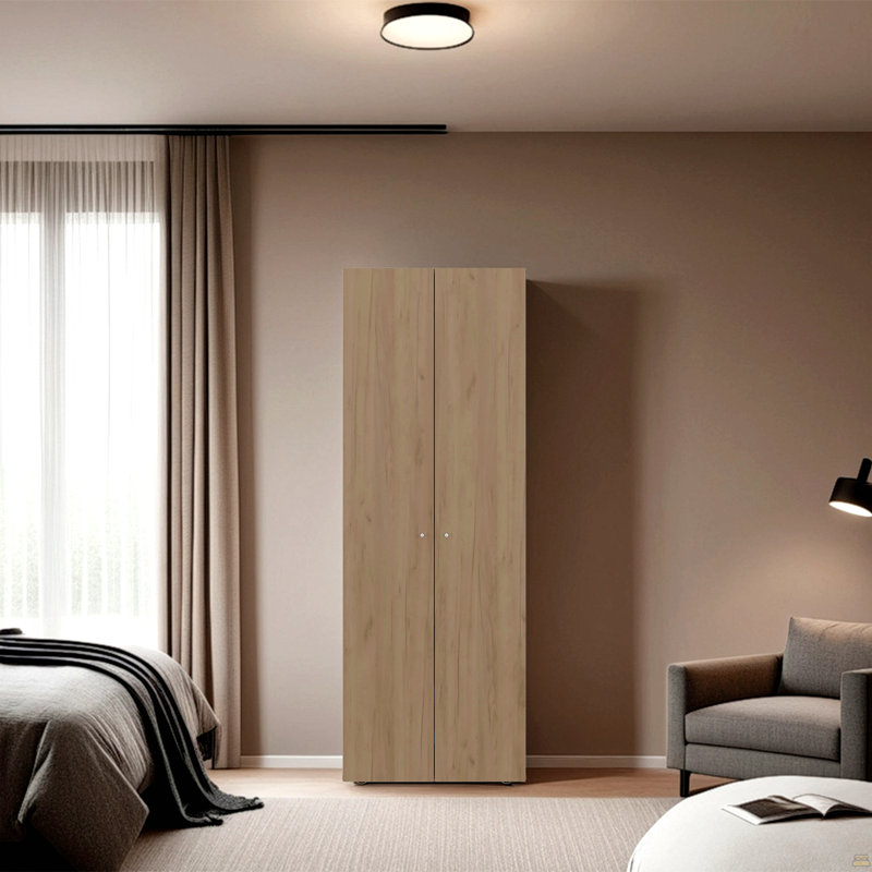 H 66,9 po, 2 portes, 4 tablettes