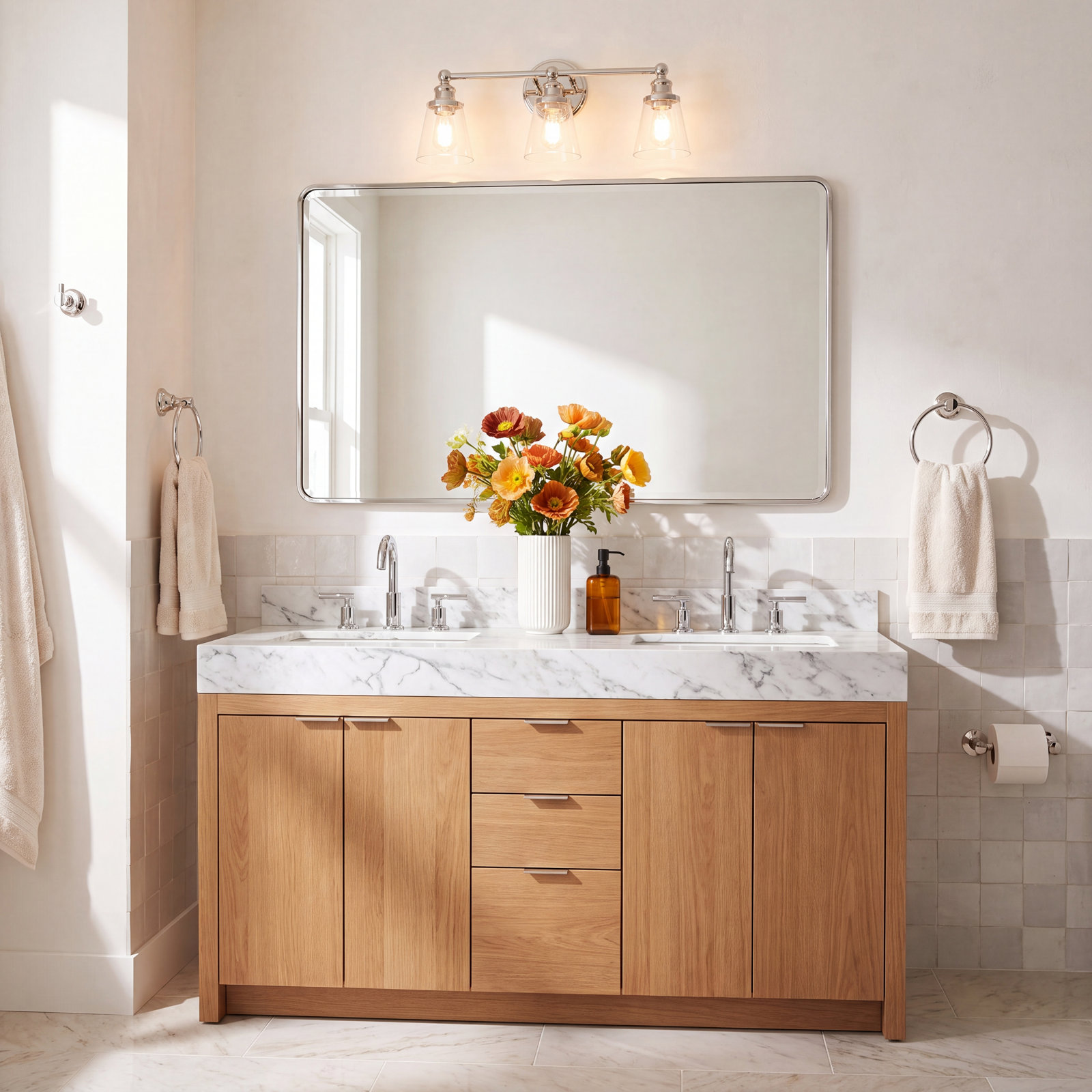 Signature Hardware 4-Piece Bathroom Hardware Set, Polished Nickel