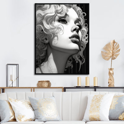 «Dreamy Beauty Mysterious Woman», portrait sur toile