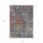 Tapis d'extérieur lavable abstrait 10 pi x 14 pi étain