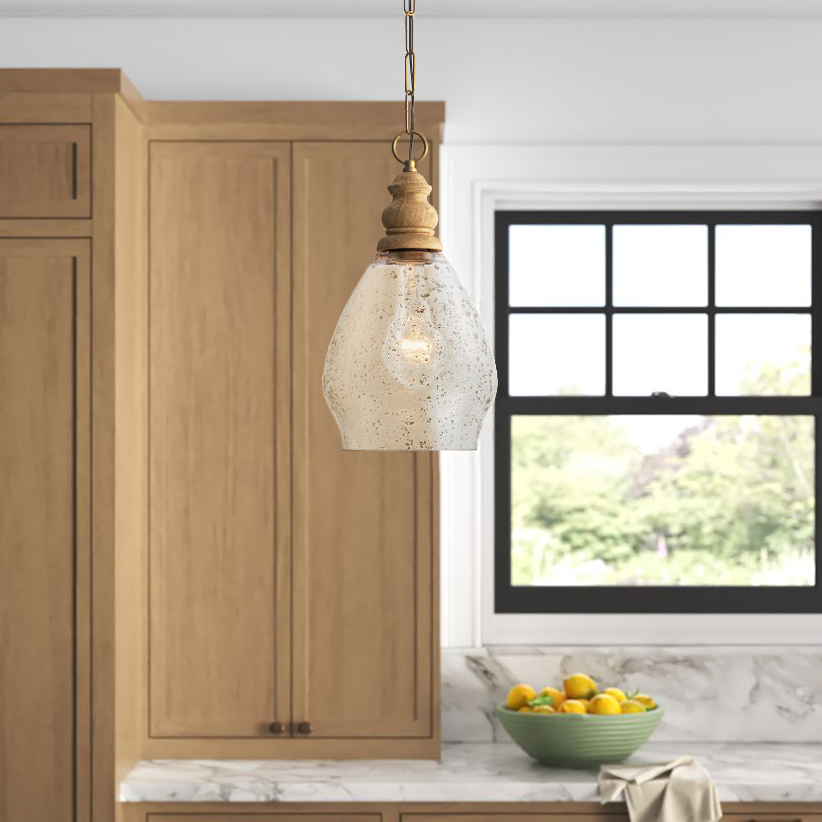 Jorian Single Light Glass Dimmable Pendant