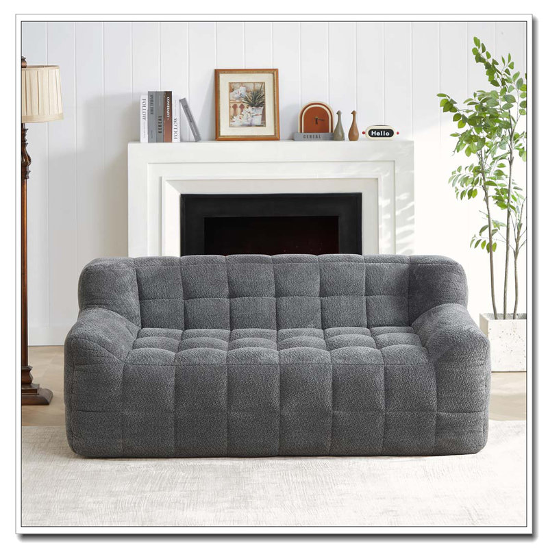 64.57"Full Compression sofa, Gray