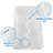 Mount-It! Folding Plastic Storage Crate, Collapsible Utility Distribution Container With Attached Lid, 65L Liter Capacity, Clear (Set Of 3)