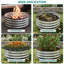 Ensemble de 3 lits de jardin surélevés ronds en métal, pots de fleurs galvanisés 2 x 2 x 1 pi pour légumes, herbes et fleurs-274077571