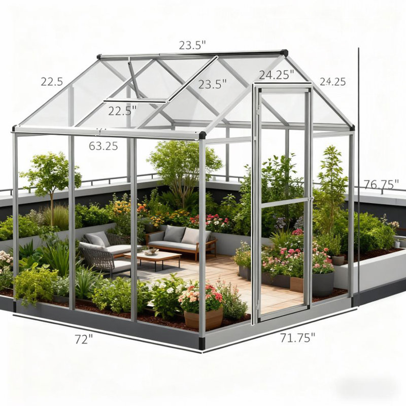 Walk-In Polycarbonate Greenhouse