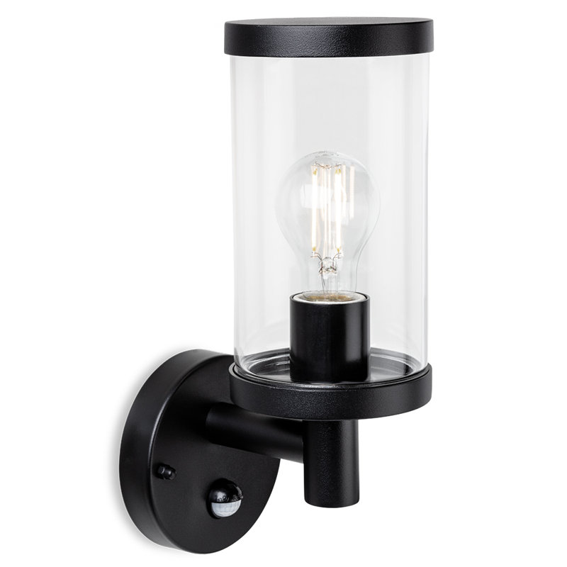 Black 32cm H Outdoor Armed Sconce