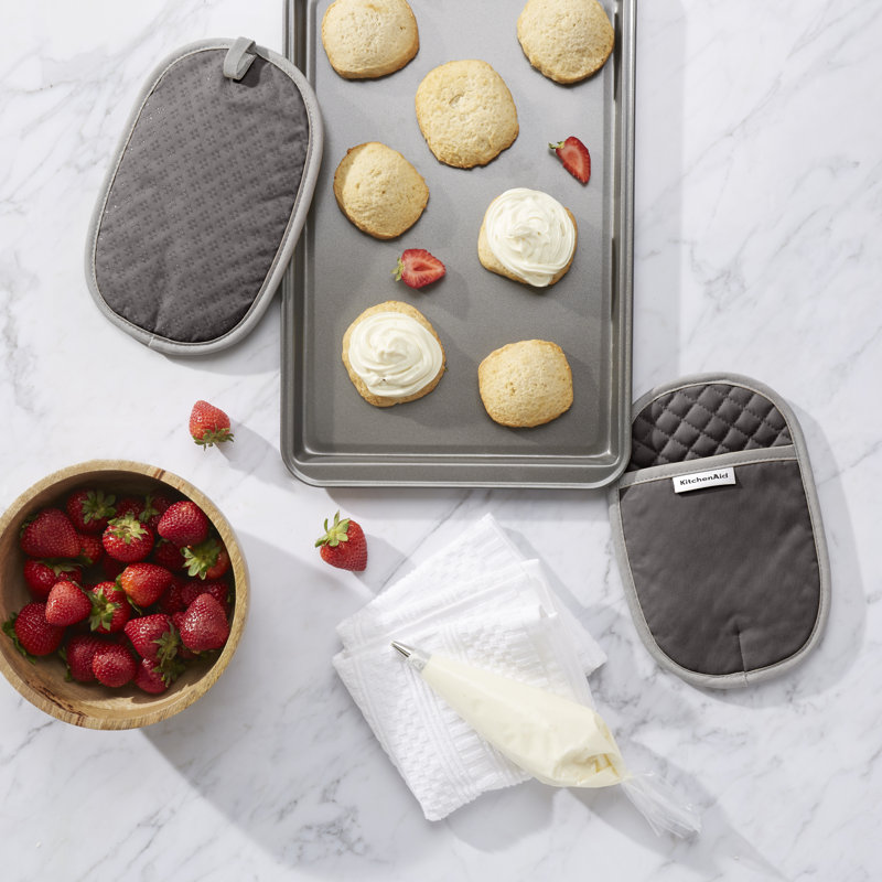 KitchenAid Asteroid Solid Diamond Potholder, Gray, 6.5" W x 10" L