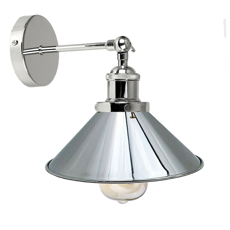Aybar Armed Sconce, 17cm H x 22cm W x 17cm D, Chrome, Chrome