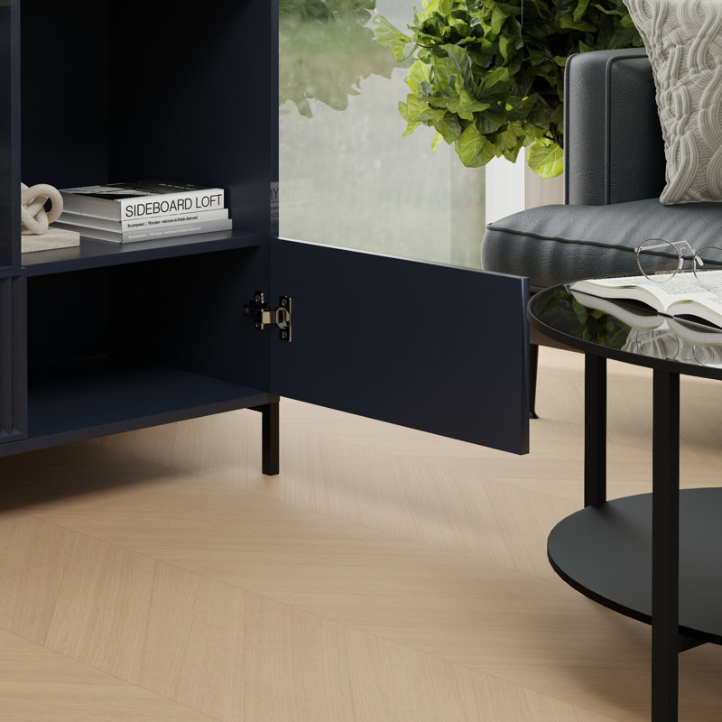 Belmin Display Cabinet, Blue Indigo