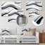 «Black and Grey Stone Abstract Waves I», art mural moderne en métal, vagues-939436666