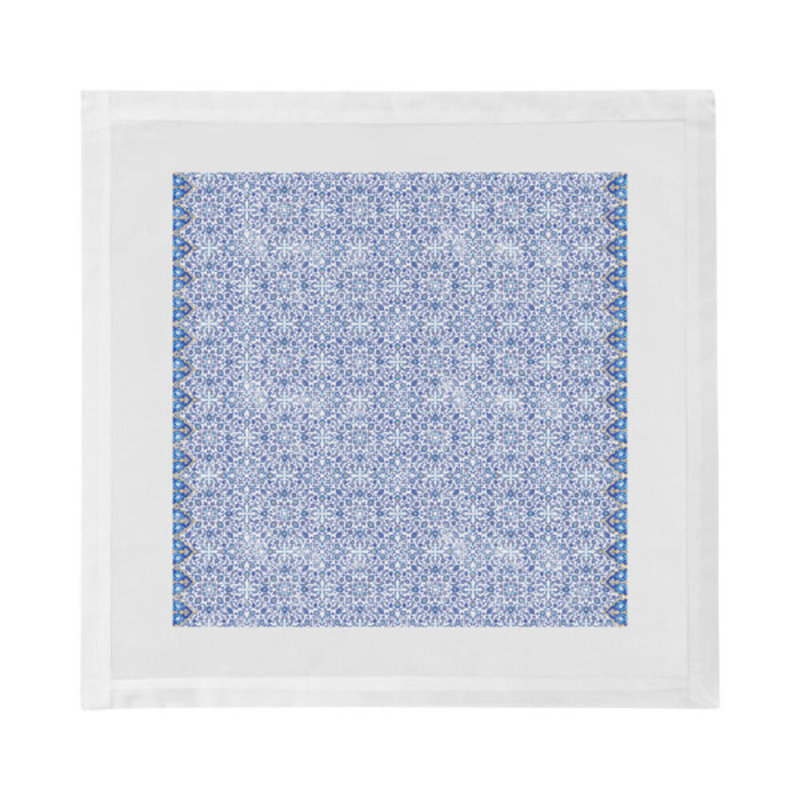 Iznik Cotton Sateen Dinner Napkins, Classic