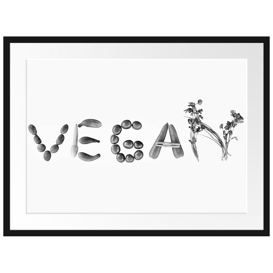 Gerahmtes Poster Vegan Gemüse