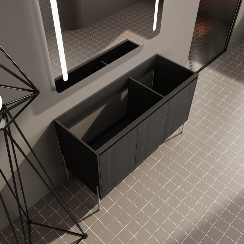 Freestanding Bathroom Vanity-Excluding Sink, Dark Oak