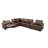 Nangonpraiton Leather Match Power Recline Sectional-1469506926