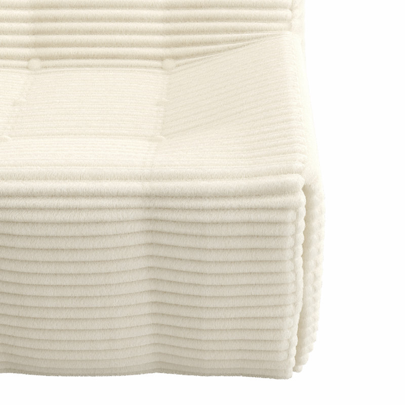 Canapé, canapé à 3 places en velours côtelé à compression complète, canapé en velours côtelé de style minimaliste moderne, canapé à compression confortable, conception à faible encombrement - 