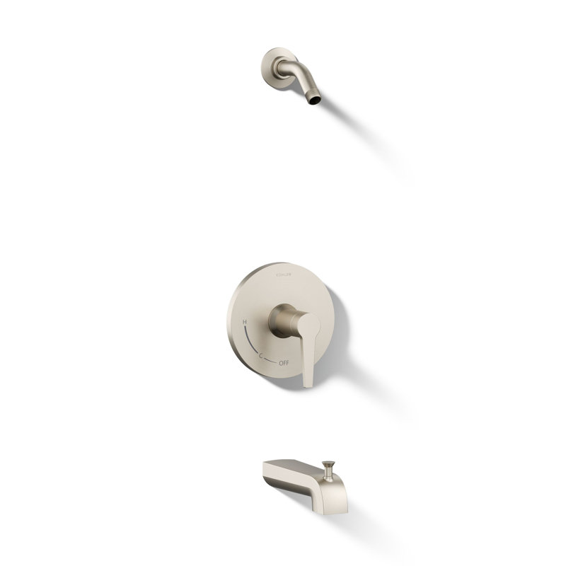 Ensemble de garniture de douche et de baignoire Kohler Pitch Rite-Temp, sans pomme de douche