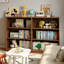 Floor-standing Lattice Bookcase, Open-style Picture Book Storage Cabinet, Multi-tiered Storage Bookcase, Display Cabinet.
