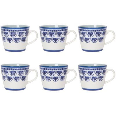 Set of 6 Porcelain Mug 12oz