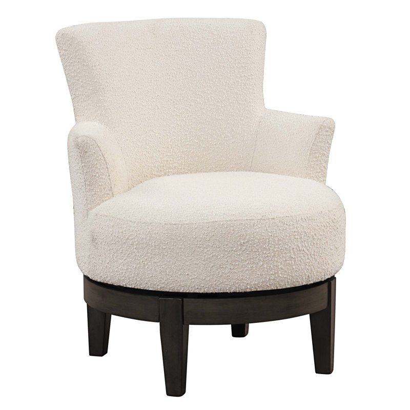 Fauteuil à oreilles pivotant de 30 po de large Annloraine, Sherpa beige