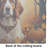 Brittany Spaniel Fall Glass Cutting Board Large