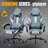 Gaming Chair with Foot Rest & Pocket Spring Cushion, Breathable Fabric for Home Office Desk, Ergonomic High Back Computer Chair with Headrest & Lumbar Support, Blue-934663685