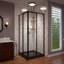 Cornerview 42" W x 42" D x 74.75" H Framed Square Sliding Shower Enclosure with Base Included-38407231-49978048
