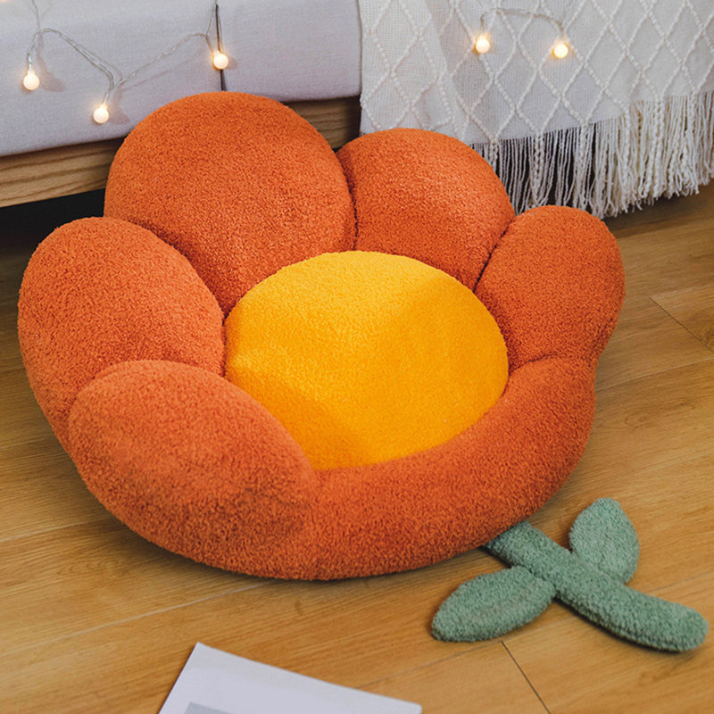 Coussin de siège en forme de fleur Coussin de siège mignon 25 pouces Comfy Lazy