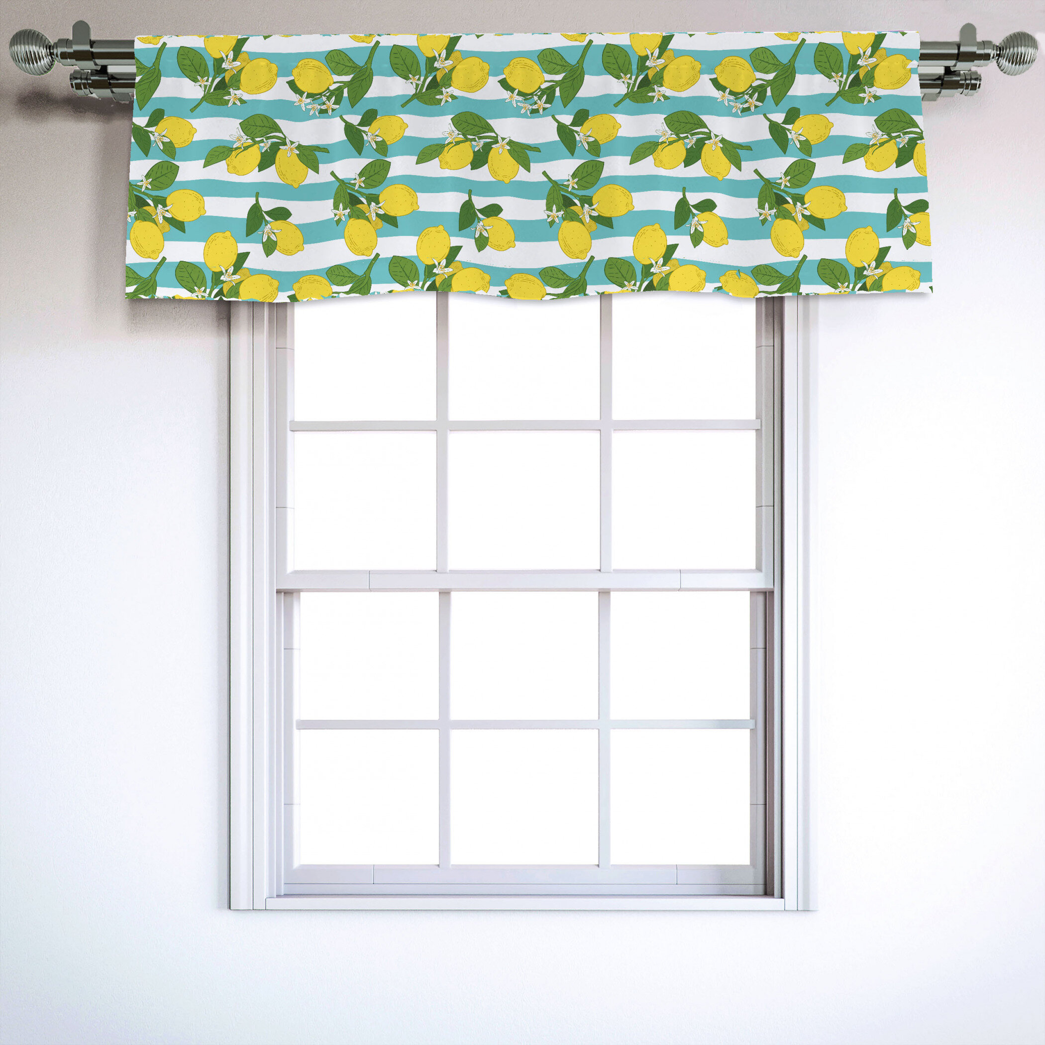 East Urban Home Sateen Ruffled 54'' W Window Valance in | Wayfair