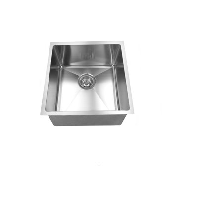 Évier de cuisine en acier inoxydable encastrable L 16 po x l 18 po