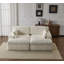 Double méridienne intérieure, canapé-lit rembourré surdimensionné pour l'intérieur, canapé-lit luxueux à assise profonde, causeuse modulaire, causeuse en velours côtelé pour le salon, aucun assemblage requis, blanc-1073268202