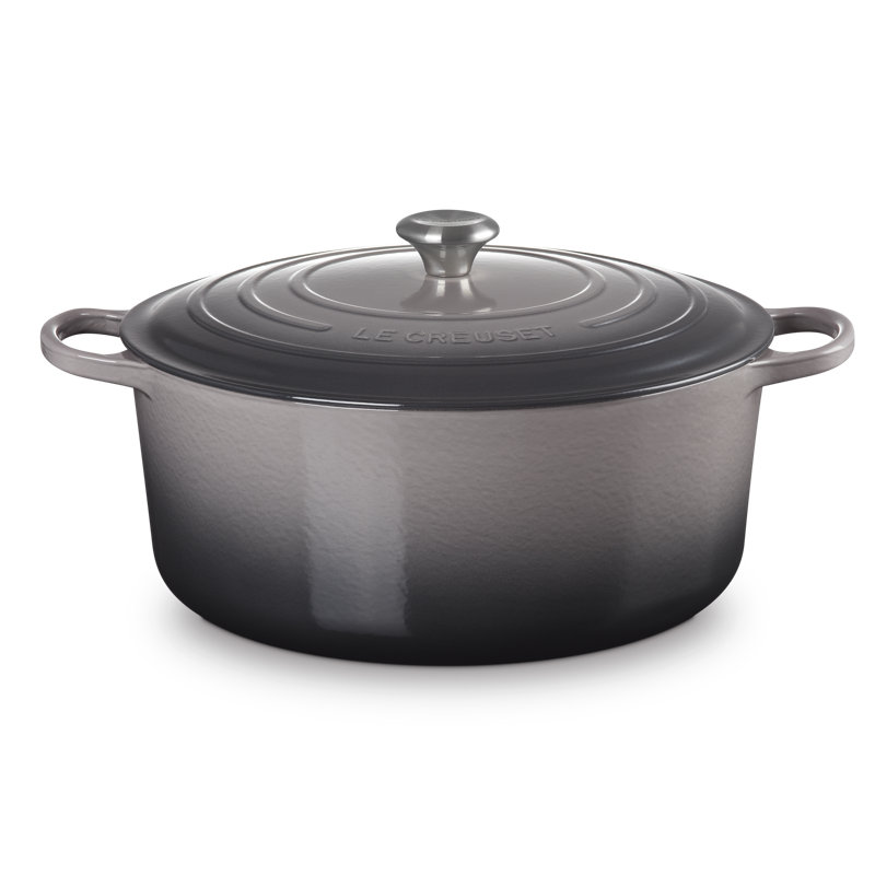 Le Creuset Signature Enameled Cast Iron Round Dutch Oven with Lid, 13.25 quarts, Oyster
