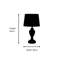 Zellner 44Cm Grey Chrome Table Lamp