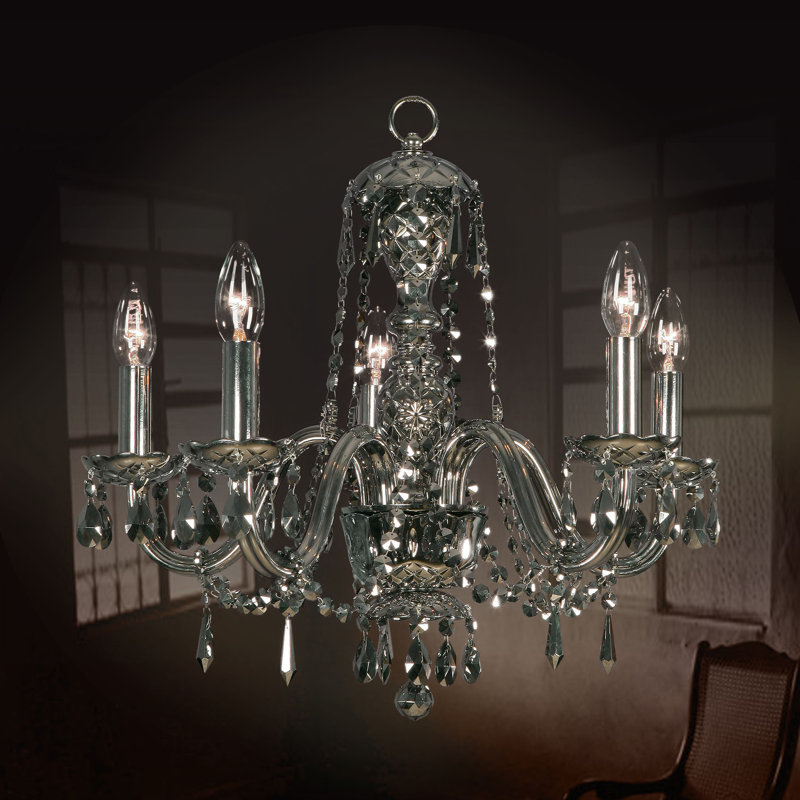 Melina 5 - Light Candle Style Chandelier