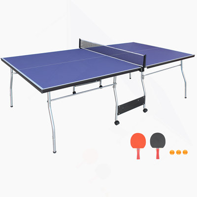 Ensemble de table de ping-pong pliable et portable de 8 pieds pour les jeux d'intérieur et d'extérieur