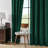 Velvet Solid Color Room Darkening Curtain Panels with Metal Grommets(Set of 2）-454446061-454446050